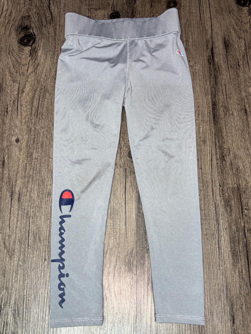 ✨Champion Moisture Wicking Girls Gray Logo Leggings W/Wide Comfort Waistband✨